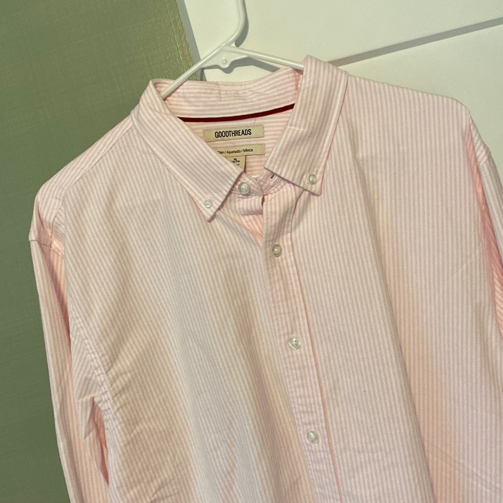 Slim stripped button down